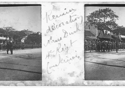 Remise décorations Nam Dinh, 4e régiment tonkinois, s.d.