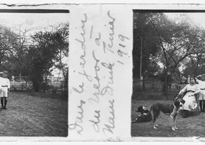 Dans le jardin du trésor à Nam Dinh, février 1919