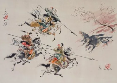 Chasse au loup avec lance