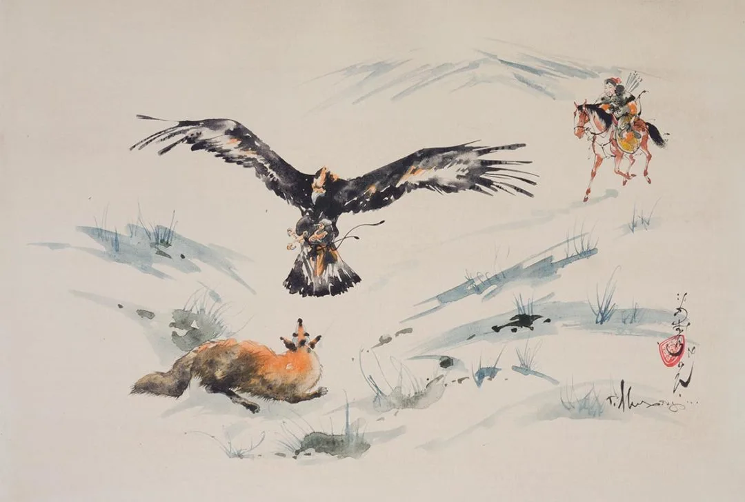 Capture du renard par l’aigle